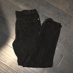 High Waisted Black Mom Jeans